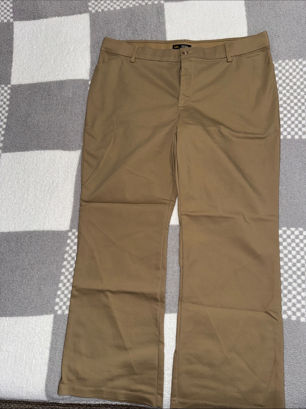 Lee Women's Khaki Straight-Leg Trousers